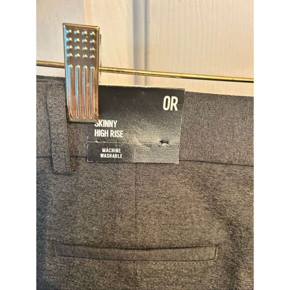 Express skinny high-rise grey machine washable work pants stretchy size 0 R NWT - Picture 6 of 7